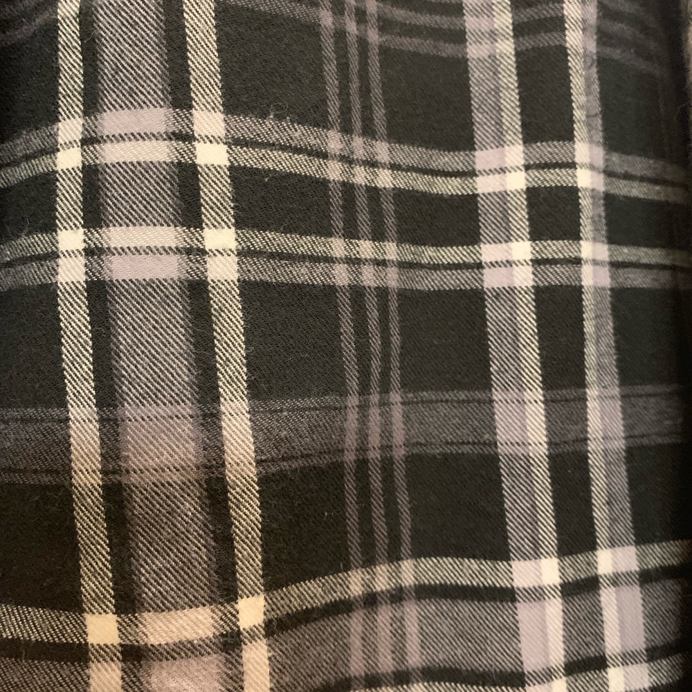 Black and White Flannel Top